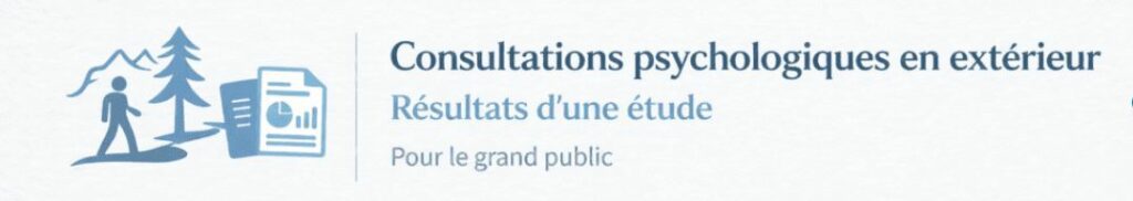Consultations psychologiques en extérieur – résultats d’une étude pour le grand public