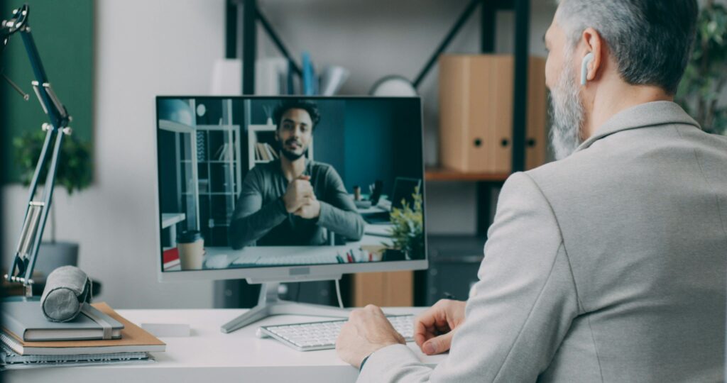 Séance de téléconsultation avec un psychologue en visioconférence